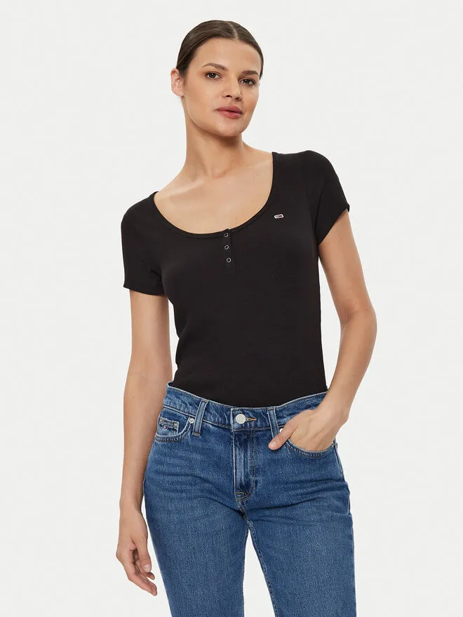 Tommy Jeans T-Shirt · Μαύρο