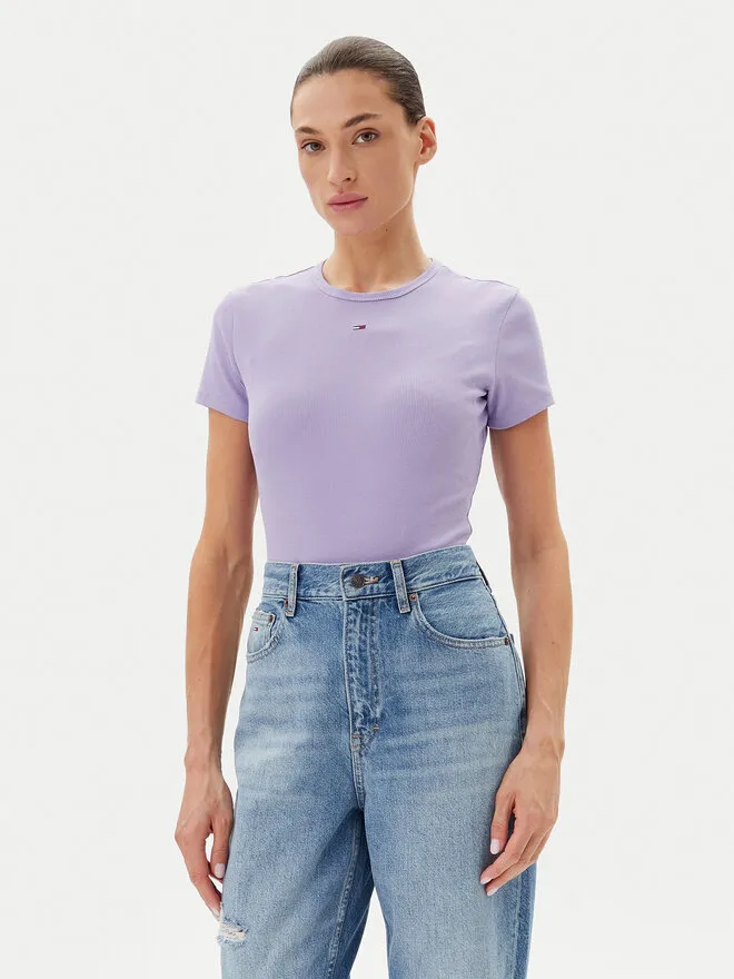 Tommy Jeans T-Shirt · Μωβ
