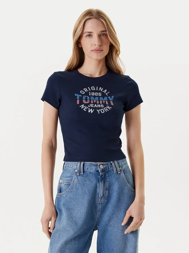 Tommy Jeans T-Shirt · Σκούρο μπλε