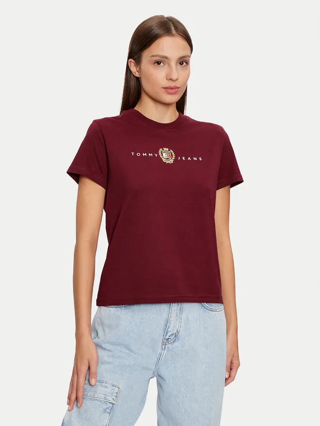 Tommy Jeans T-Shirt · Μπορντό