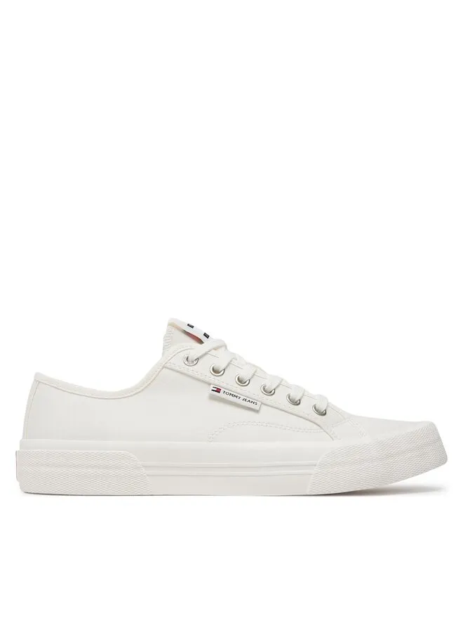 Tommy Jeans Πάνινα παπούτσια · Λευκό