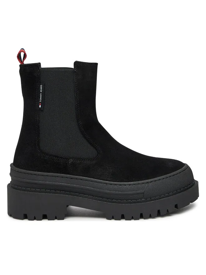 Tommy Jeans Μποτάκια με λάστιχο · Μαύρο