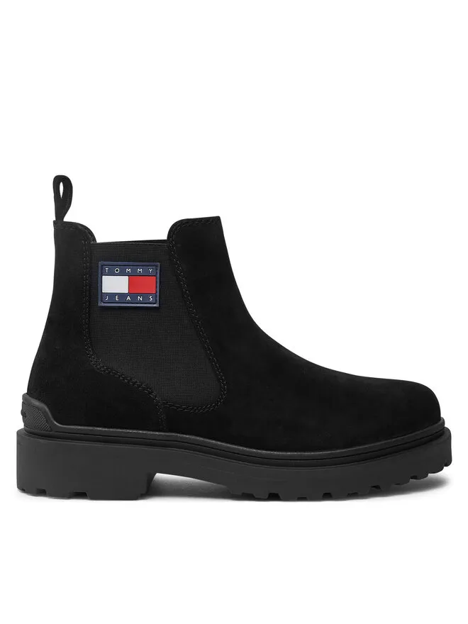 Tommy Jeans Μποτάκια με λάστιχο · Μαύρο