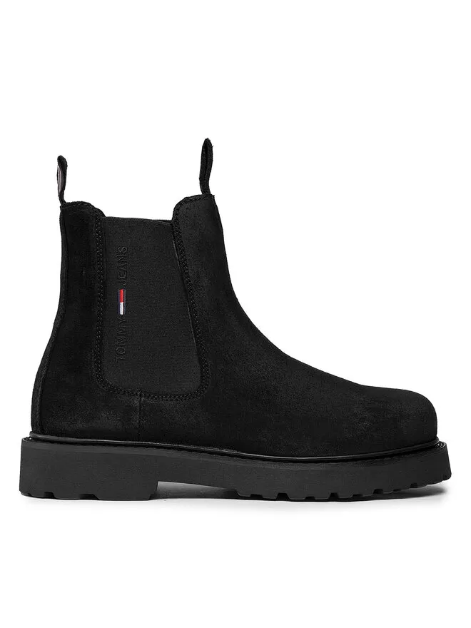 Tommy Jeans Μποτάκια με λάστιχο · Μαύρο