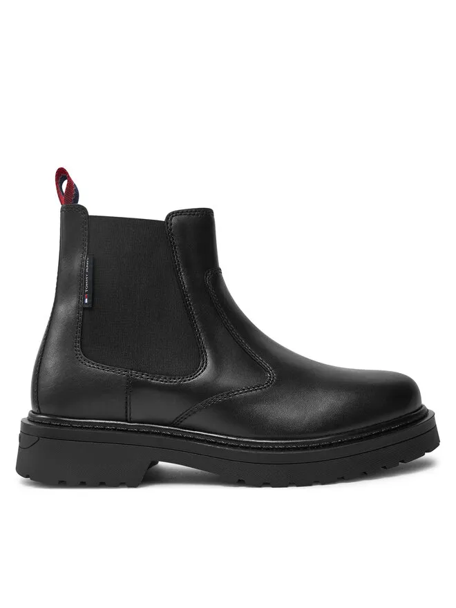 Tommy Jeans Μποτάκια με λάστιχο · Μαύρο