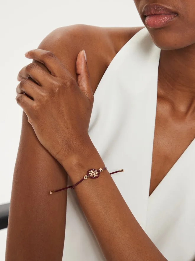 Tory Burch Βραχιόλι · Μπορντό · δέρμα, Ορείχαλκος