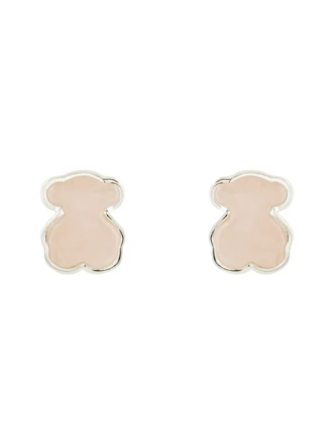 Σκουλαρίκια · Ροζ · Ασημί 925, Χαλαζίας