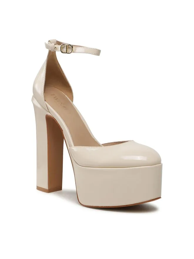 TWINSET Κλειστά παπούτσια · Εκρού · 14 cm