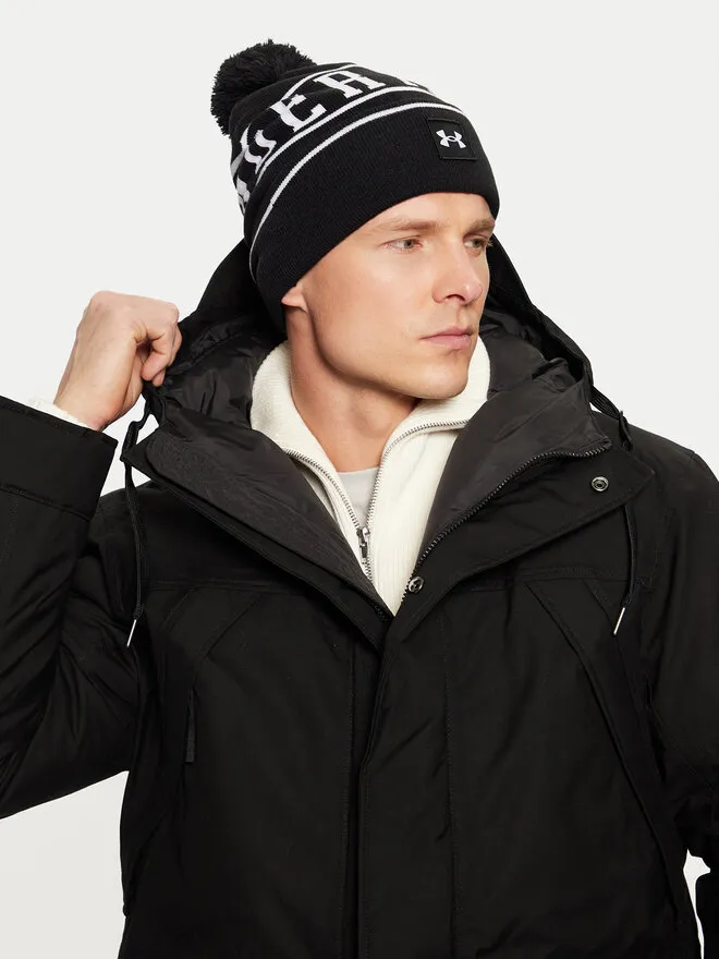 Under Armour Σκούφος M Halftime Pom Beanie 1386634-001 Μαύρο