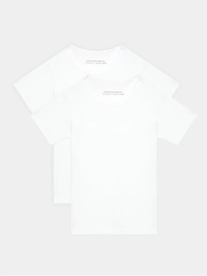 United Colors Of Benetton Σετ 2 T-Shirts · Λευκό