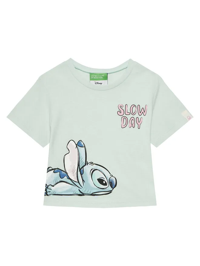 United Colors Of Benetton T-Shirt · Lilo & Stitch · Πράσινο