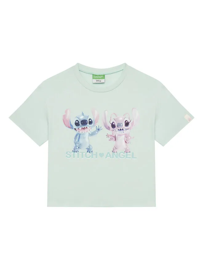 United Colors Of Benetton T-Shirt · Lilo & Stitch · Πράσινο