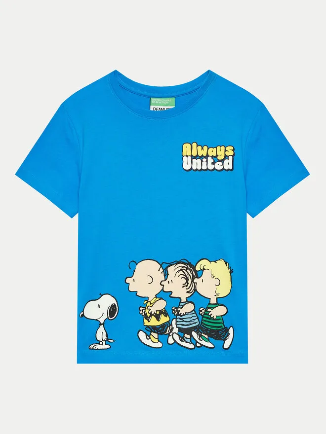 United Colors Of Benetton T-Shirt · Snoopy · Μπλε