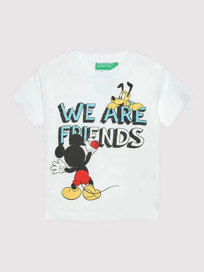 United Colors Of Benetton T-Shirt · Ο Μίκυ και οι φίλοι του · Λευκό