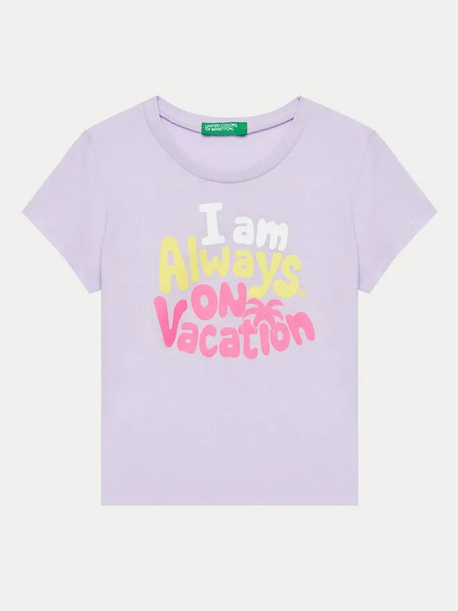 United Colors Of Benetton T-Shirt · Μωβ