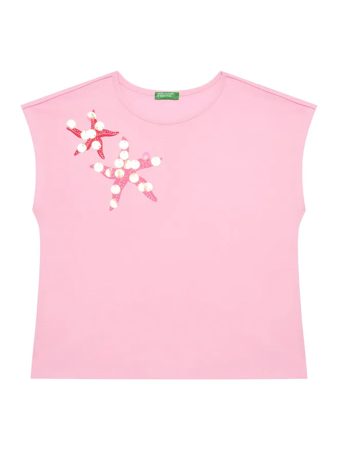 United Colors Of Benetton T-Shirt · Ροζ