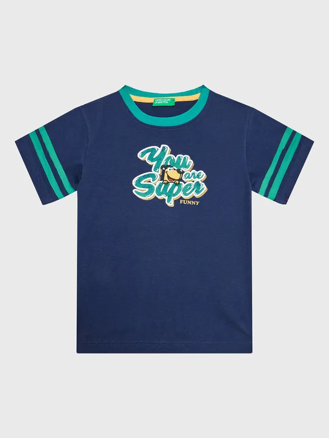 United Colors Of Benetton T-Shirt · Σκούρο μπλε