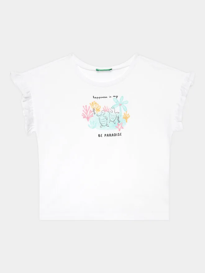 United Colors Of Benetton T-Shirt · Λευκό