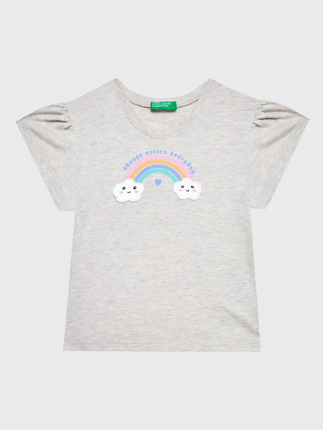 United Colors Of Benetton T-Shirt · Γκρι