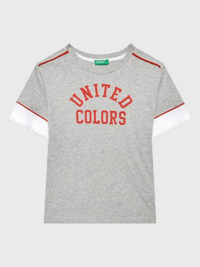 United Colors Of Benetton T-Shirt · Γκρι