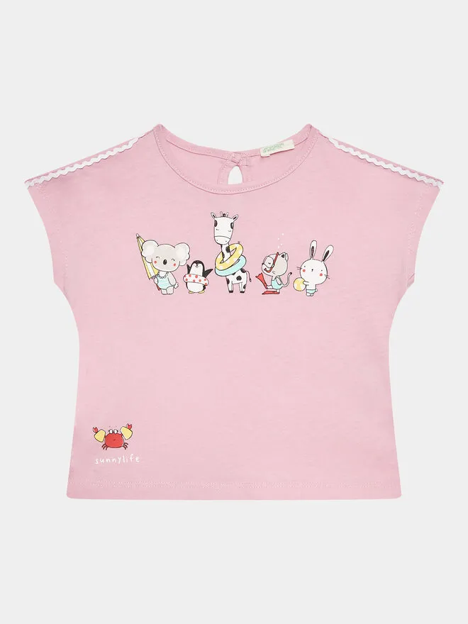 United Colors Of Benetton T-Shirt · Ροζ