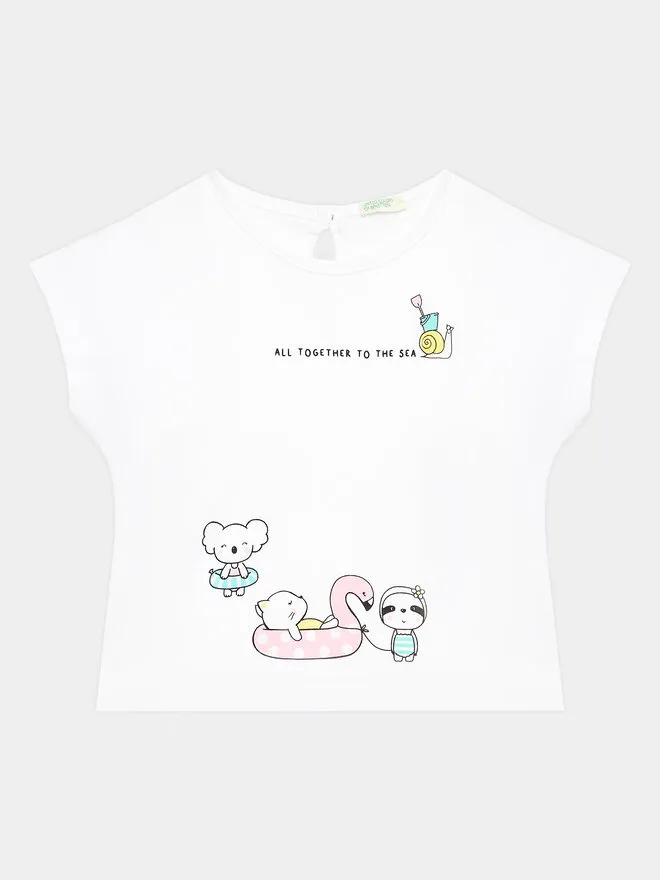 United Colors Of Benetton T-Shirt · Λευκό