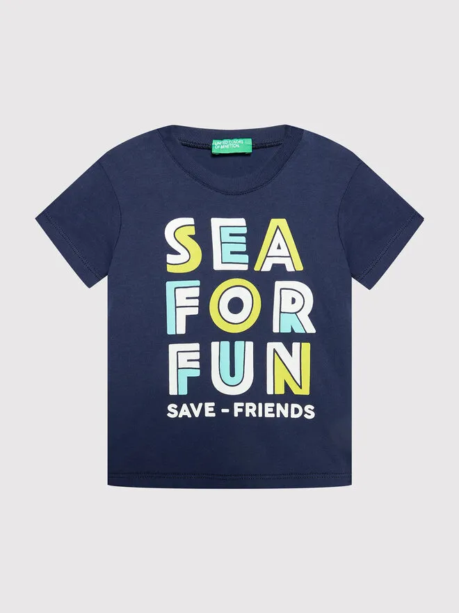 United Colors Of Benetton T-Shirt · Σκούρο μπλε