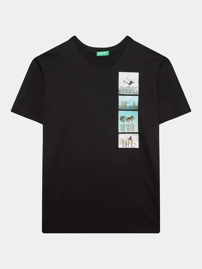 United Colors Of Benetton T-Shirt · Μαύρο