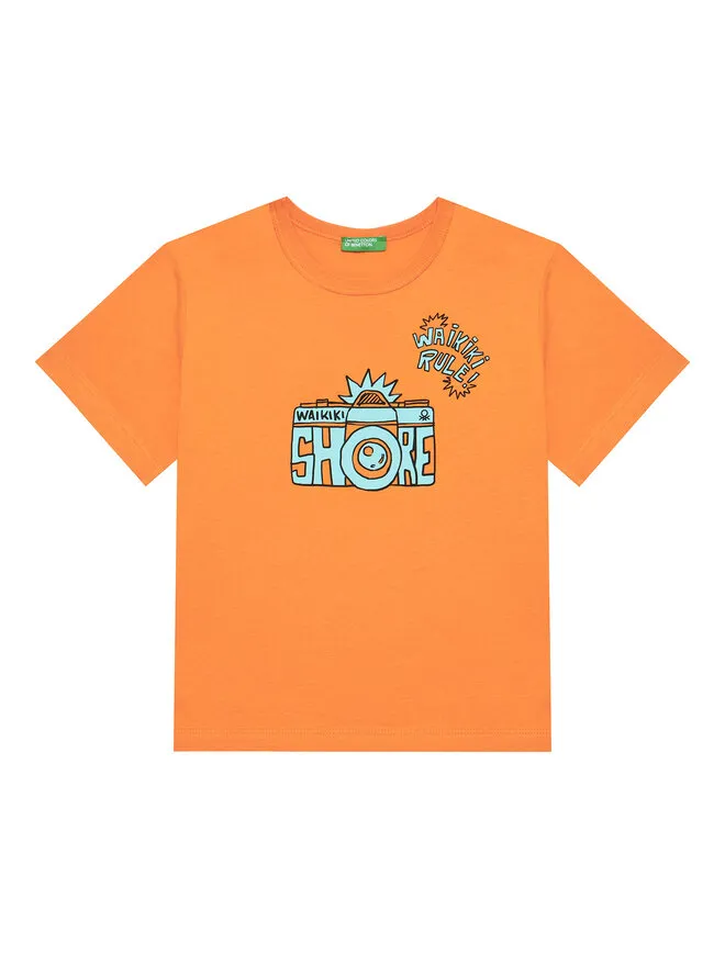 United Colors Of Benetton T-Shirt · Πορτοκαλί