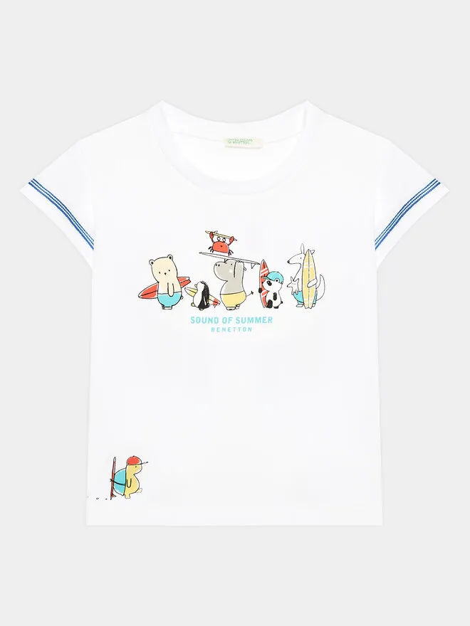 United Colors Of Benetton T-Shirt · Λευκό