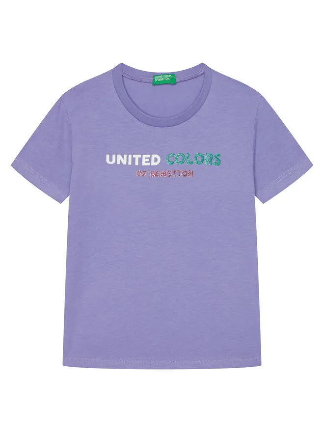 United Colors Of Benetton T-Shirt · Μωβ