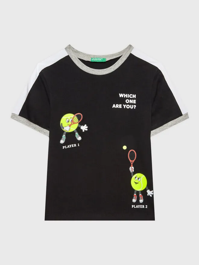 United Colors Of Benetton T-Shirt · Μαύρο