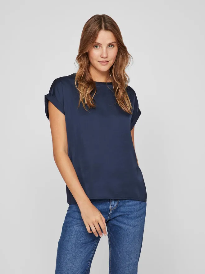 Vila T-Shirt · Σκούρο μπλε
