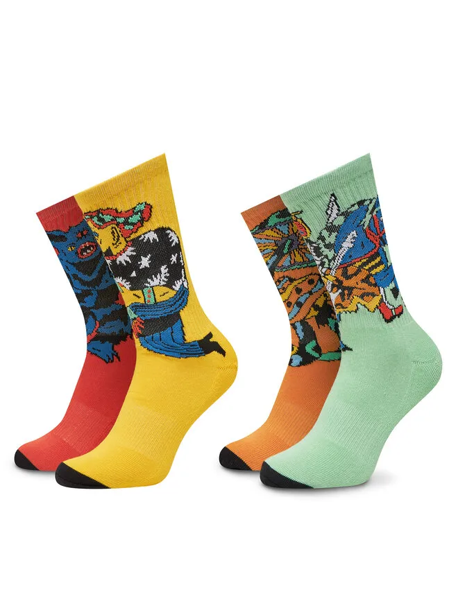 Volcom Σετ 2 ζευγάρια ψηλές κάλτσες unisex · Έγχρωμο