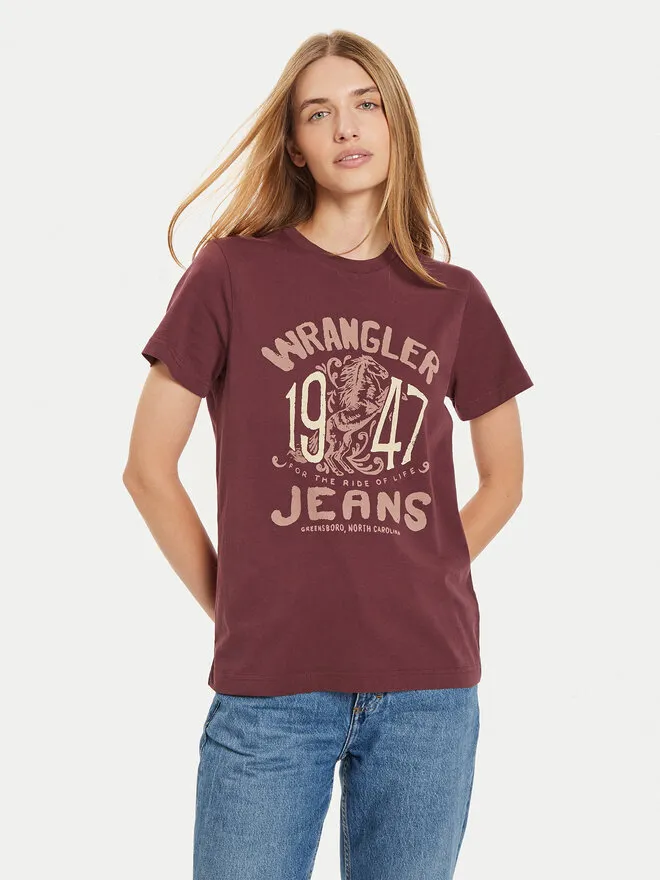 Wrangler T-Shirt · Μπορντό