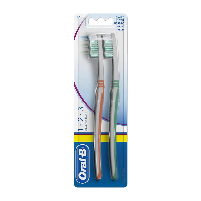 1-2-3 Classic Care Manual Toothbrush Medium
