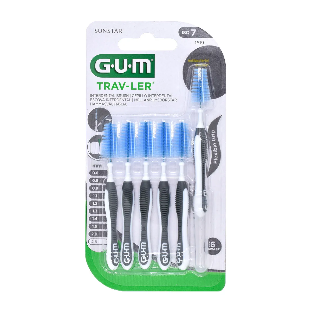 Interdental Brush 1619 Trav-Ler 2,6 Conical (Black)