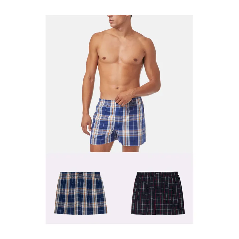Poplin plaid boxer 2 pack