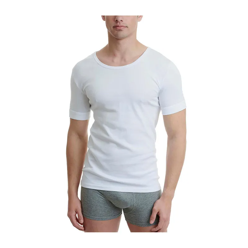 Cotton undershirt with low neckline 2 pack