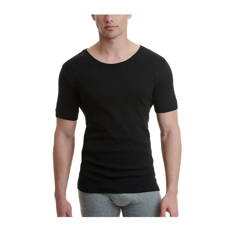 Cotton undershirt with low neckline 2 pack