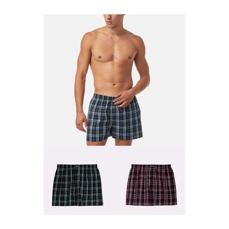 Poplin plaid boxer 2 pack