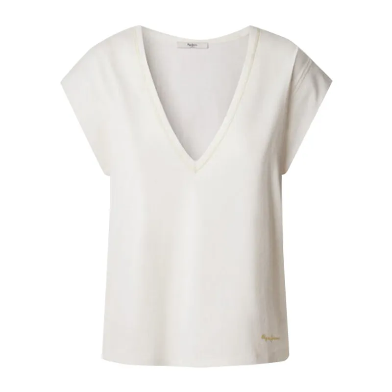 T-shirt with embroidered logo