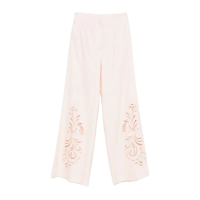 Womens trousers with flowers