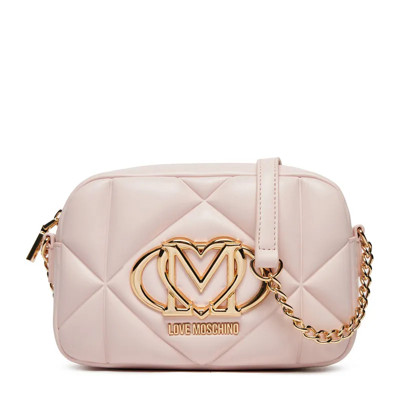 Crossbody bag with metal logo