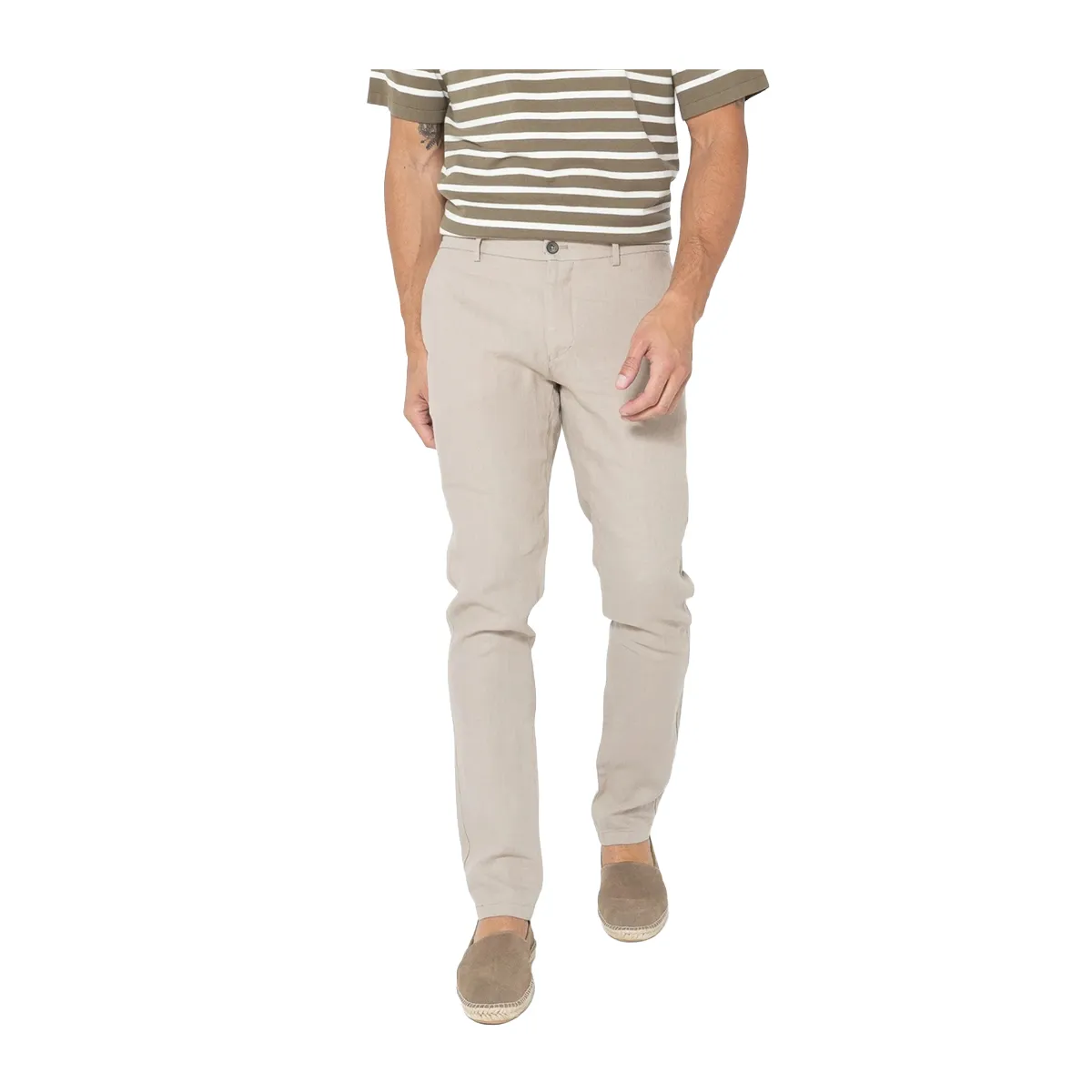 Regular fit linen pants