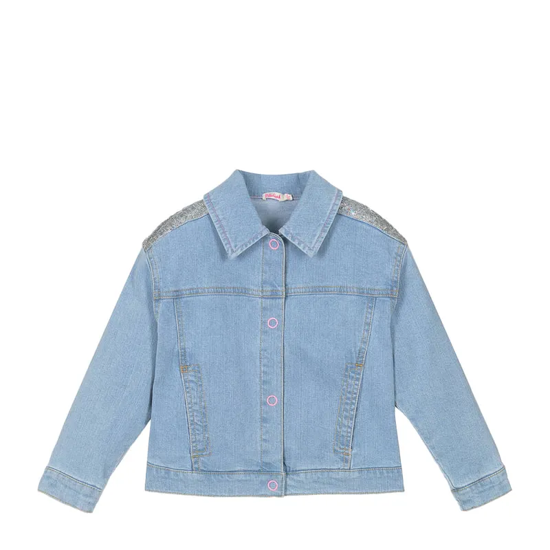 Sequined denim jacket