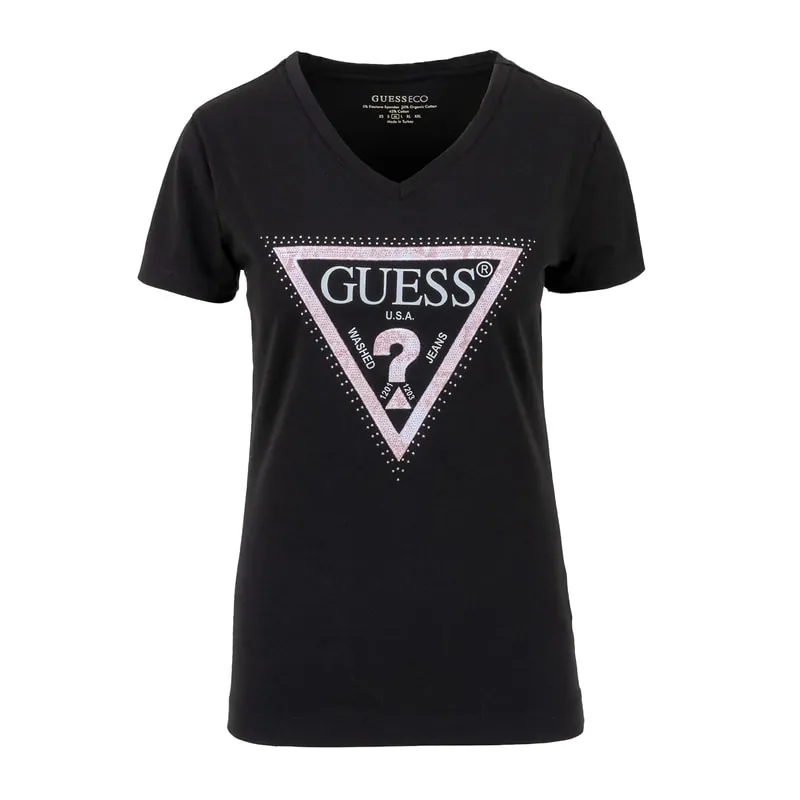 Rhinestone logo blouse