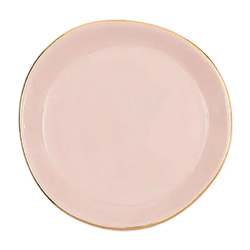 Plate with gold finish