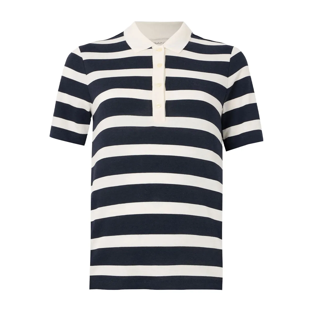 Women's striped polo shirt
