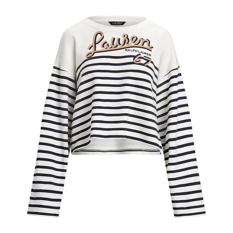 Striped cotton sweatshirt
